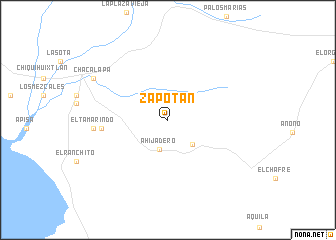 map of Zapotán