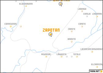 map of Zapotán