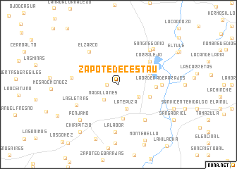 map of Zapote de Cestaú