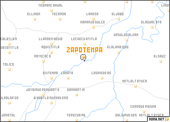 map of Zapotempa