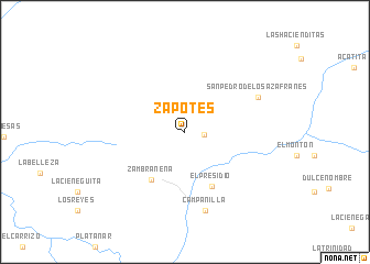 map of Zapotes
