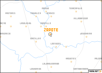 map of Zapote