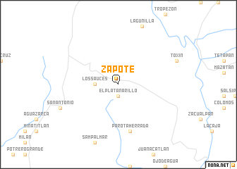 map of Zapote