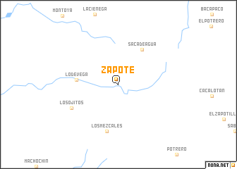 map of Zapote