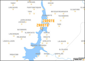 map of Zapote