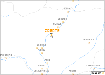 map of Zapote