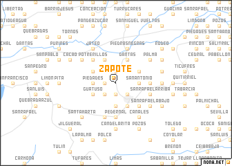 map of Zapote