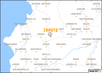 map of Zapote