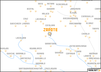 map of Zapote