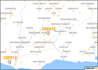 map of Zapote