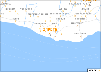 map of Zapote