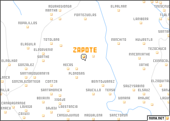 map of Zapote