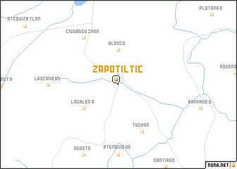 map of Zapotiltic