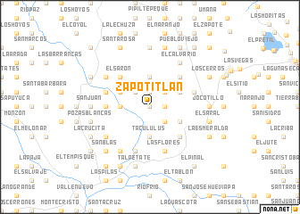 map of Zapotitlán