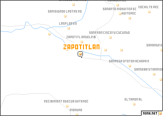 map of Zapotitlán