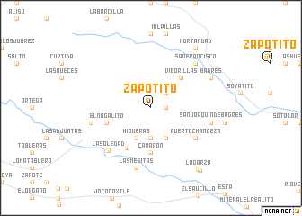 map of Zapotito