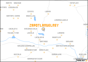 map of Zapotlán del Rey