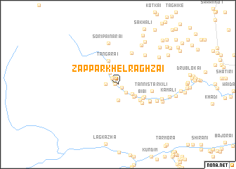 map of Zappar Khel Raghzai
