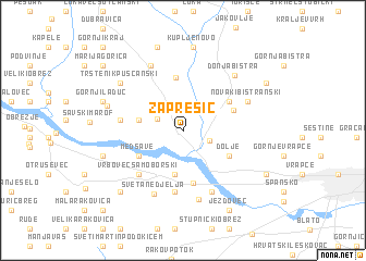 map of Zaprešić
