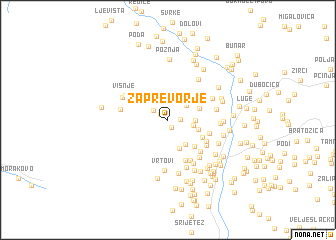 map of Zaprevorje