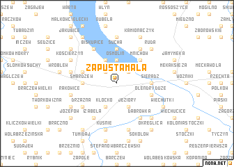 map of Zapusta Mała