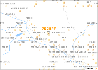 map of Zapuže