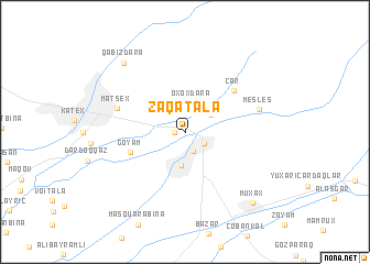 map of Zaqatala