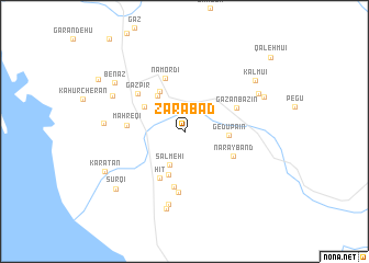 map of Zarābād