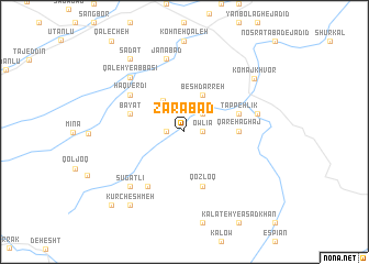 map of Zarābād