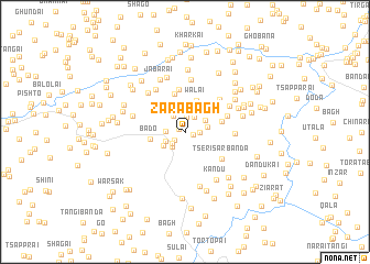 map of Zara Bāgh