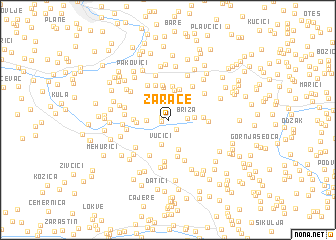 map of Zarače