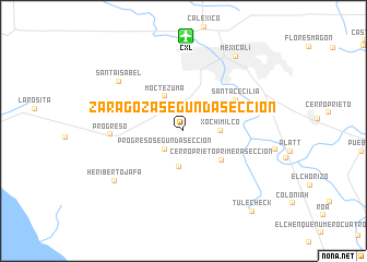 map of Zaragoza Segunda Sección