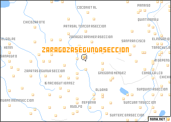 map of Zaragoza Segunda Sección