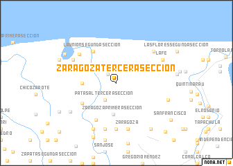 map of Zaragoza Tercera Sección