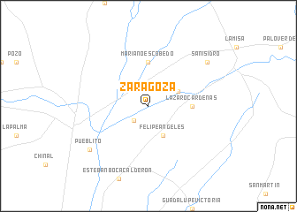 map of Zaragoza