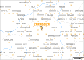 map of Zaragoza