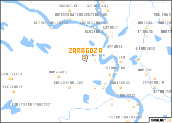 map of Zaragoza