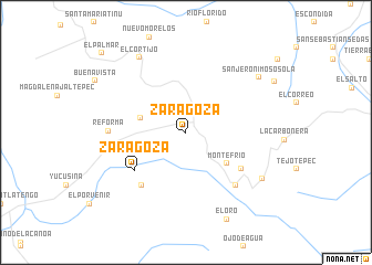 map of Zaragoza
