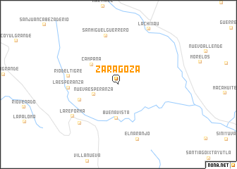 map of Zaragoza