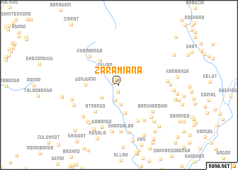 map of Zarā Miāna