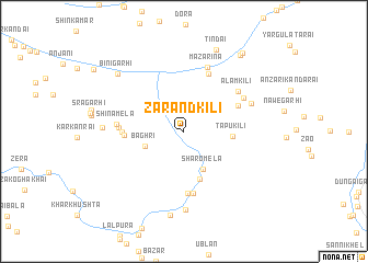 map of Zarand Kili