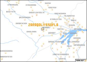 map of Zarāqolī-ye Soflá