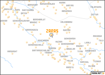 map of Zarās