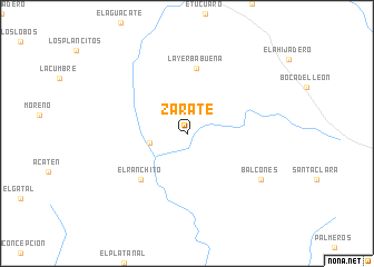 map of Zarate