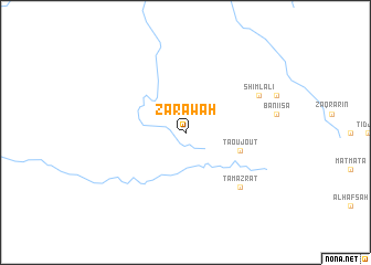 map of Zarāwah