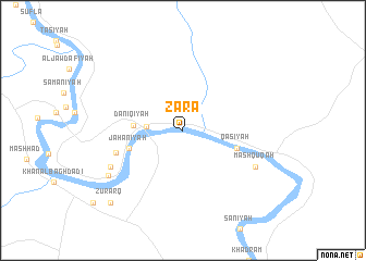 map of Zārā