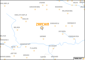 map of Zarchīn