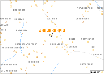 map of Zard Ākhavīd