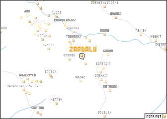 map of Zardālū