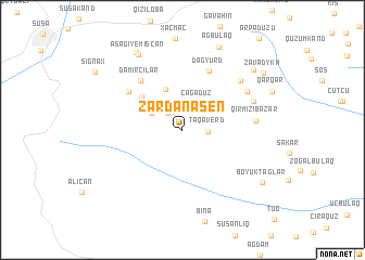 map of Zǝrdanaşen